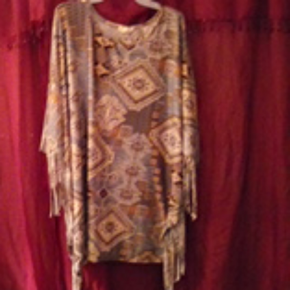 Lady's World fringed tunic